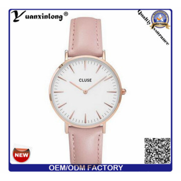 Yxl-750 Fashion Pink Leather Strap Ladies Fashion Watches Cheap Watch